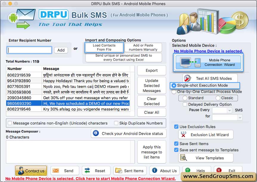 Mobile phone device connection