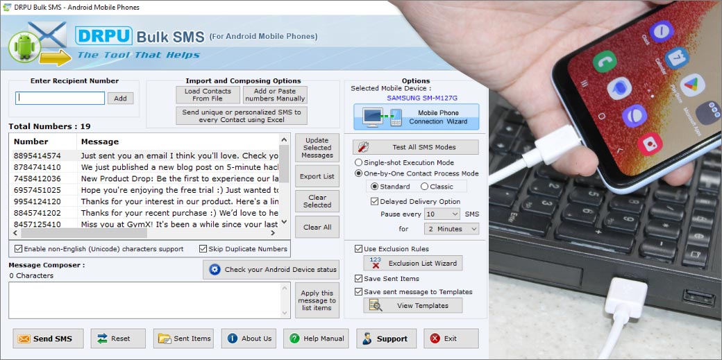 Bulk SMS Software for Android Mobile