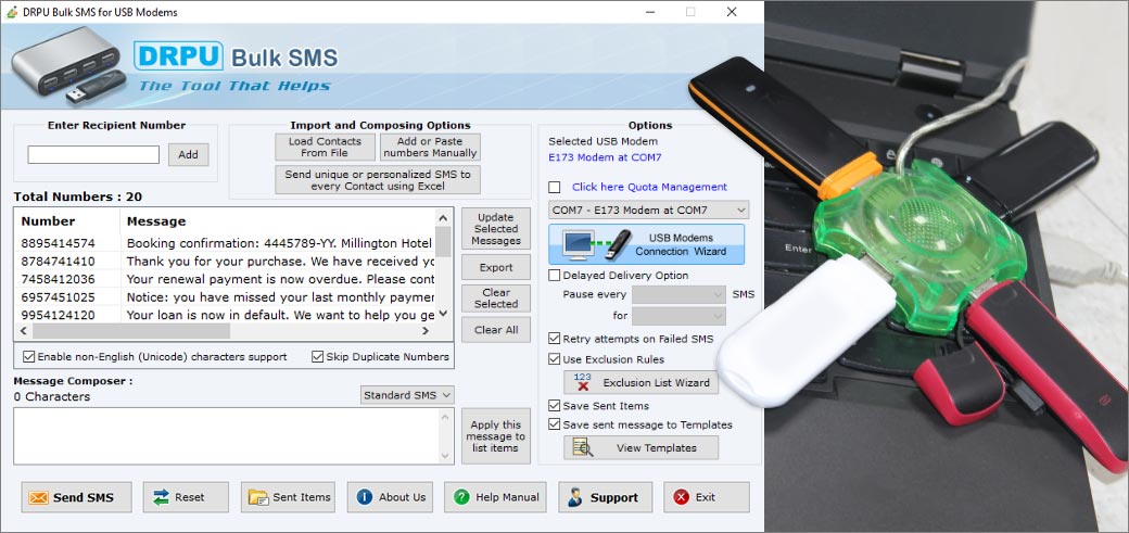 Bulk SMS Software - Multi USB Modem